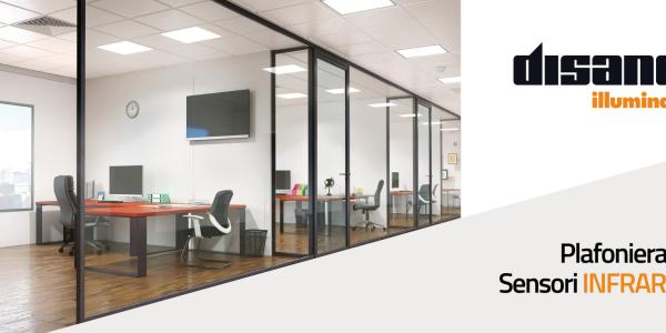 Disano Illuminazione: plafoniera Rodi e sensori Infrarosso